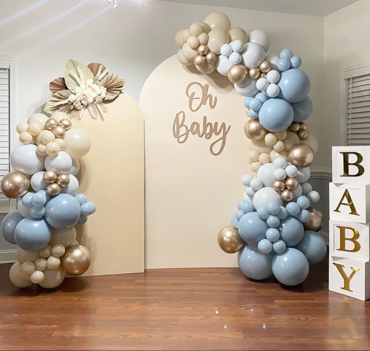 Baby shower gift table