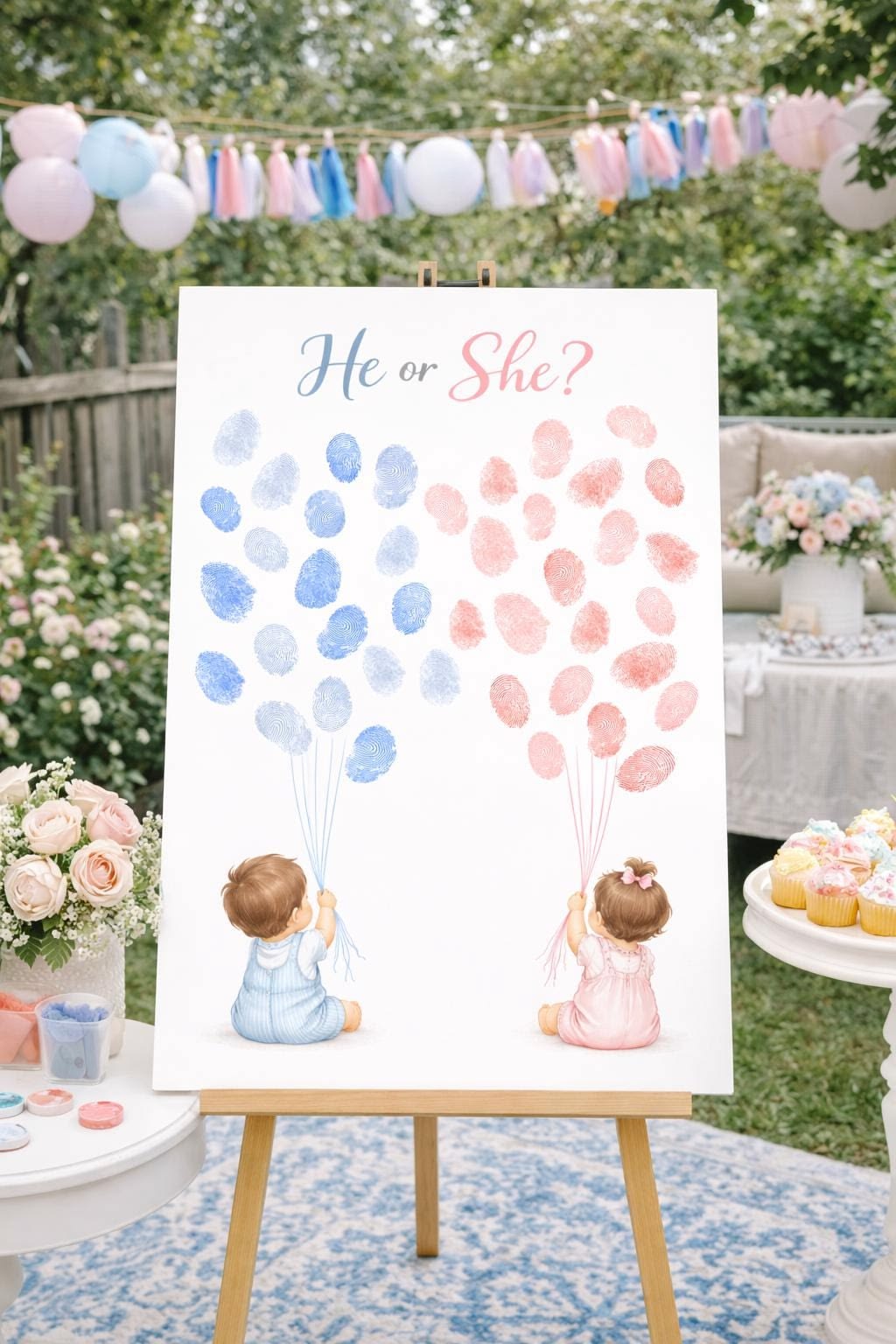 Baby shower seating arrangement
