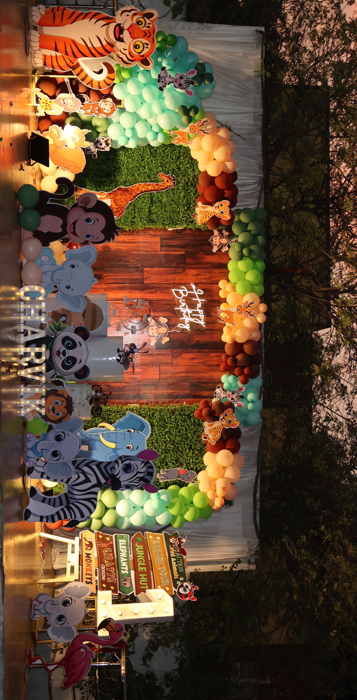 Colourful birthday party decoration