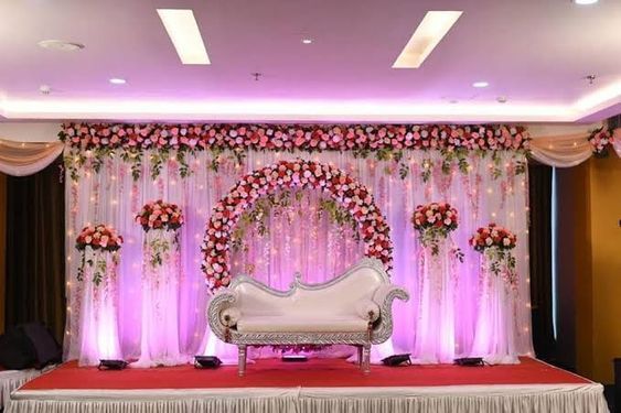 Floral mandap close-up
